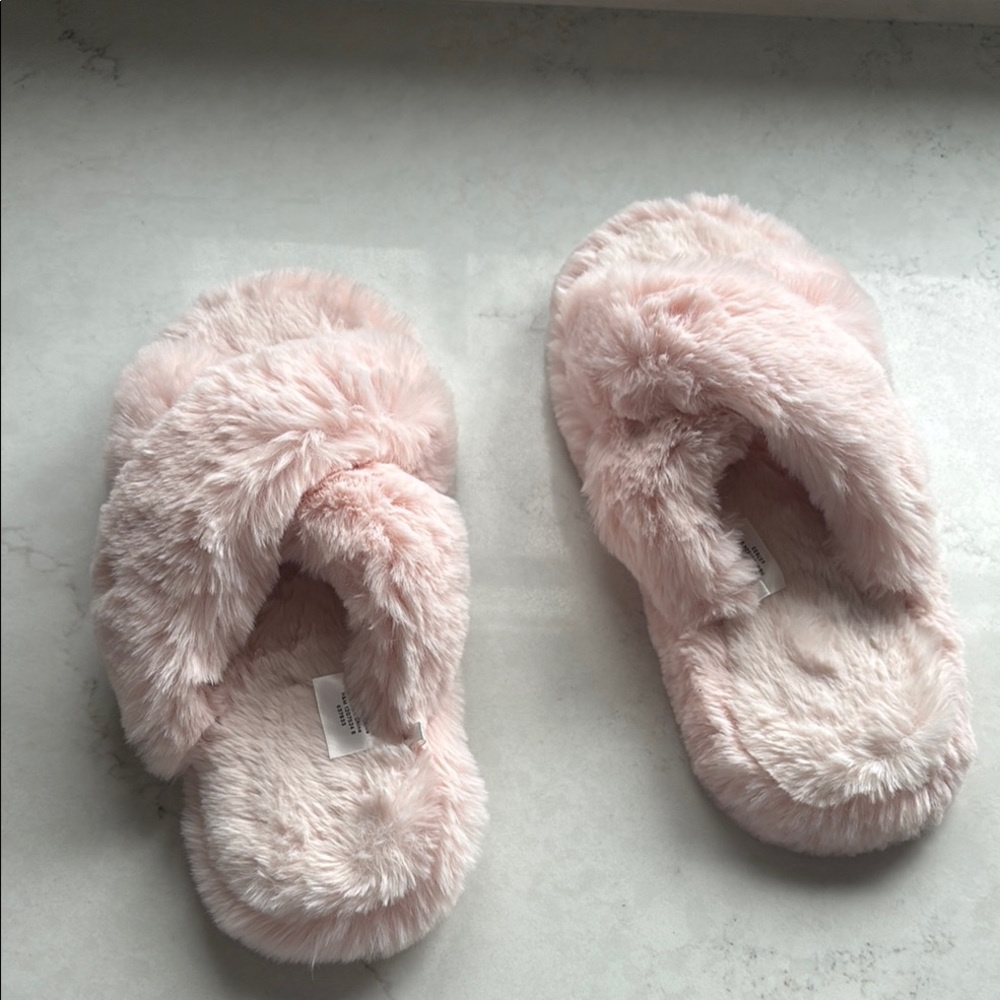 Soft Plush Pink Slippers